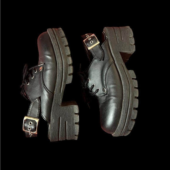 VINTAGE Coco Blue 90s Platform Shoes - Picture 3 of 6